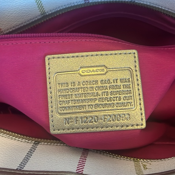 NWT Coach Peyton Tattersall Tote; animal-free smoke-feee home. - Picture 7 of 7